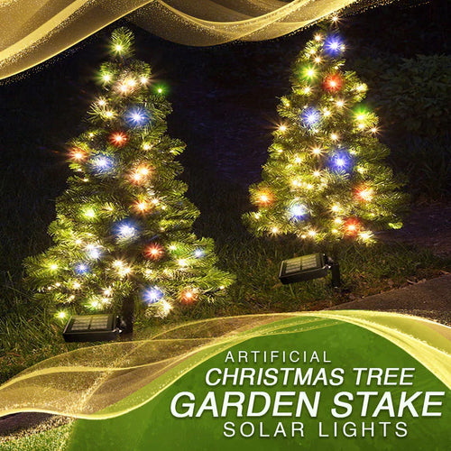 Artificial Christmas Tree Garden Stake Solar Lights - Waterproof, UV-proof, Perfect for Outdoor and Garden Decoration