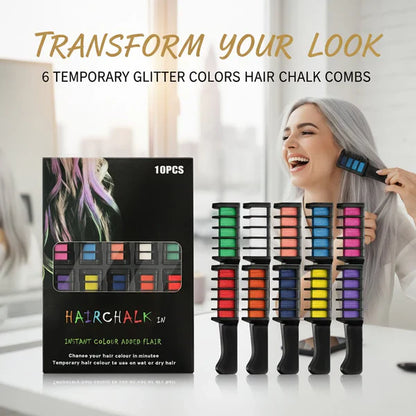 Festive Fun Hair Chalk Combs PRO