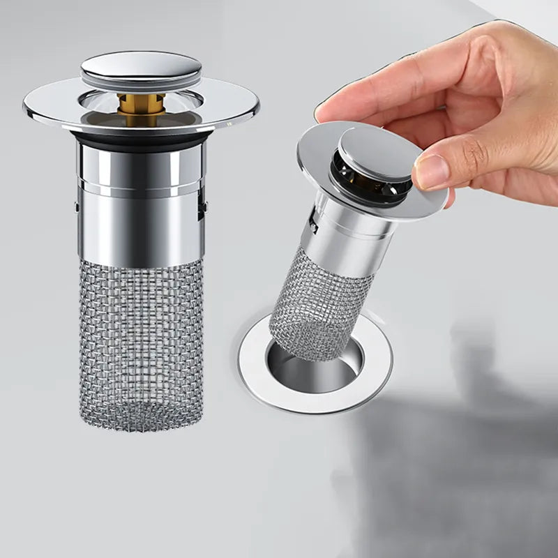 Sink Drain Strainer with Removable Stainless Steel Basket