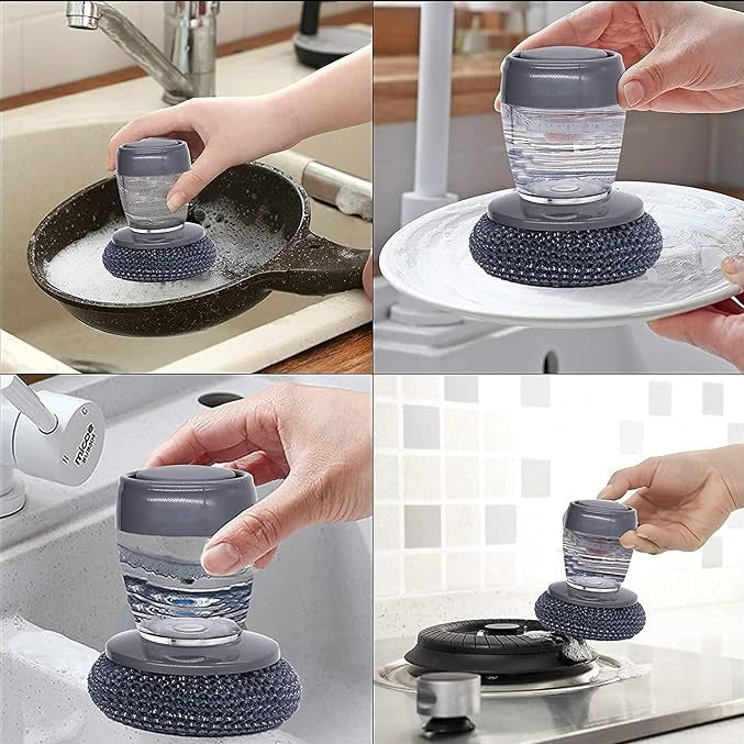 Soap-Dispense Kitchen Scrub Brush PRO