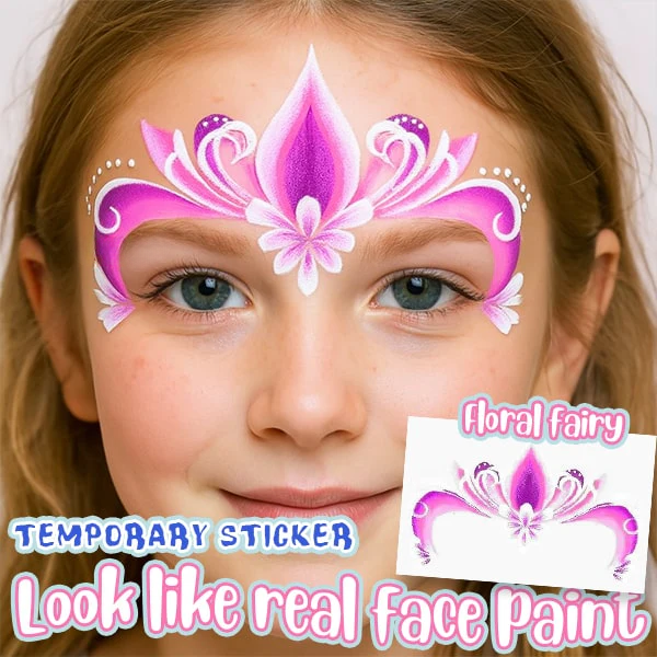 Easy-Stick Realistic Face Paint Sticker Set (8PCS)