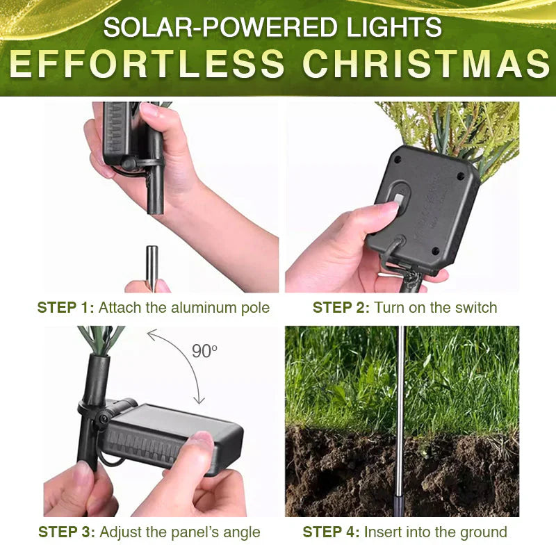 Artificial Christmas Tree Garden Stake Solar Lights - Waterproof, UV-proof, Perfect for Outdoor and Garden Decoration