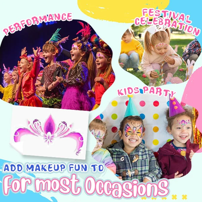 Easy-Stick Realistic Face Paint Sticker Set (8PCS)