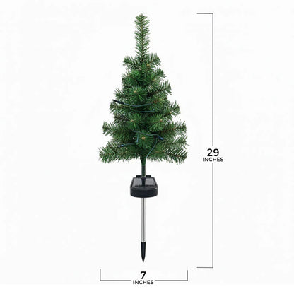 Artificial Christmas Tree Garden Stake Solar Lights - Waterproof, UV-proof, Perfect for Outdoor and Garden Decoration