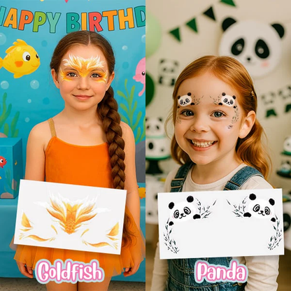 Easy-Stick Realistic Face Paint Sticker Set (8PCS)