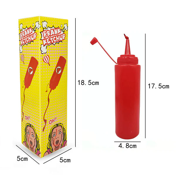 Squeeze-Surprise Ketchup Prank Bottle