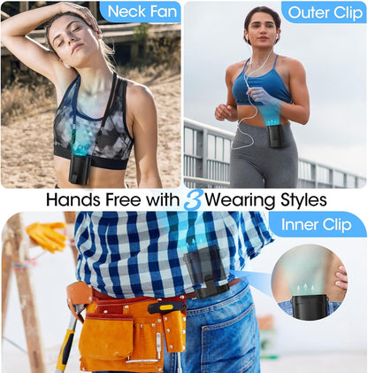 KUNMI® 2025 AI Portable Fan Rechargeable